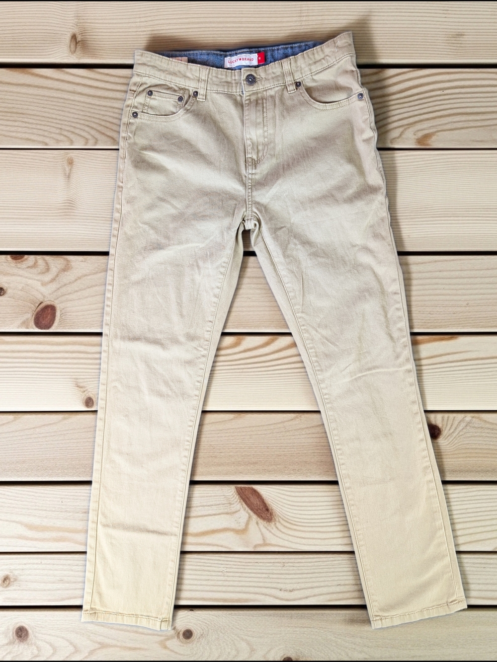 Lucky Brand Pants Women's Size 16 Tan Skinny Stretch Moulant Extensible